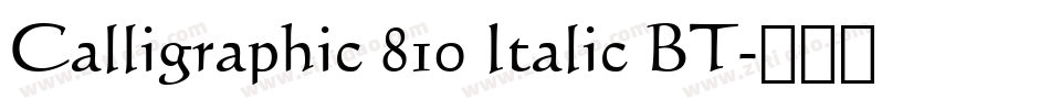 Calligraphic 810 Italic BT字体转换